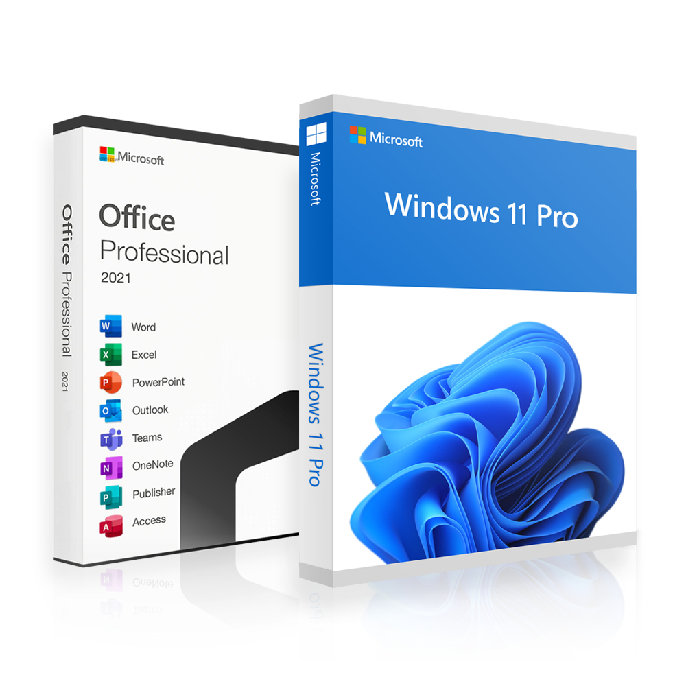 Office 2021 Professional + Windows 11 Professional | Pack | 2 pour 1